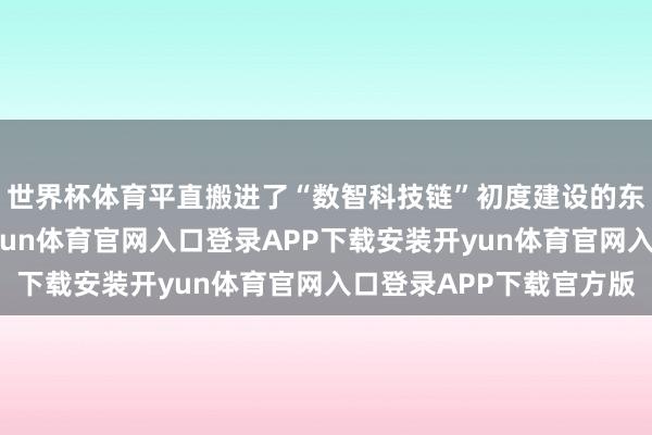 世界杯体育平直搬进了“数智科技链”初度建设的东谈主工智能专区-开yun体育官网入口登录APP下载安装