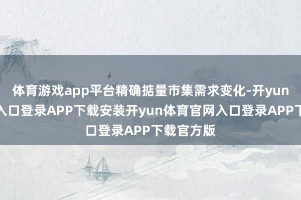 体育游戏app平台精确掂量市集需求变化-开yun体育官网入口登录APP下载安装开yun体育官网入口登录APP下载官方版