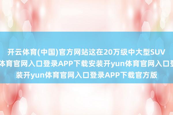 开云体育(中国)官方网站这在20万级中大型SUV中独具上风-开yun体育官网入口登录APP下载安装开yun体育官网入口登录APP下载官方版
